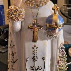 Vintage 1900's Large 12" Figurine Statue of Prague 24K Porcelain Basilica